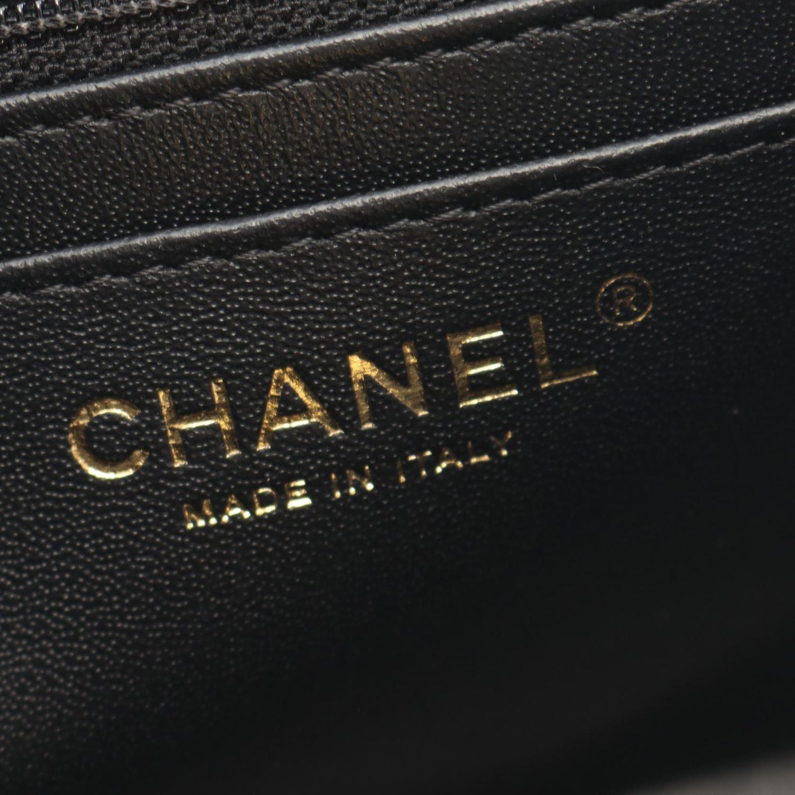 Chanel Shoulder Bag Mini Quilted Black Lambskin Chain — view 4