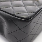 Chanel Shoulder Bag Mini Quilted Black Lambskin Chain — view 6