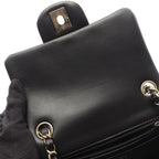 Chanel Shoulder Bag Mini Quilted Black Lambskin Chain — view 7