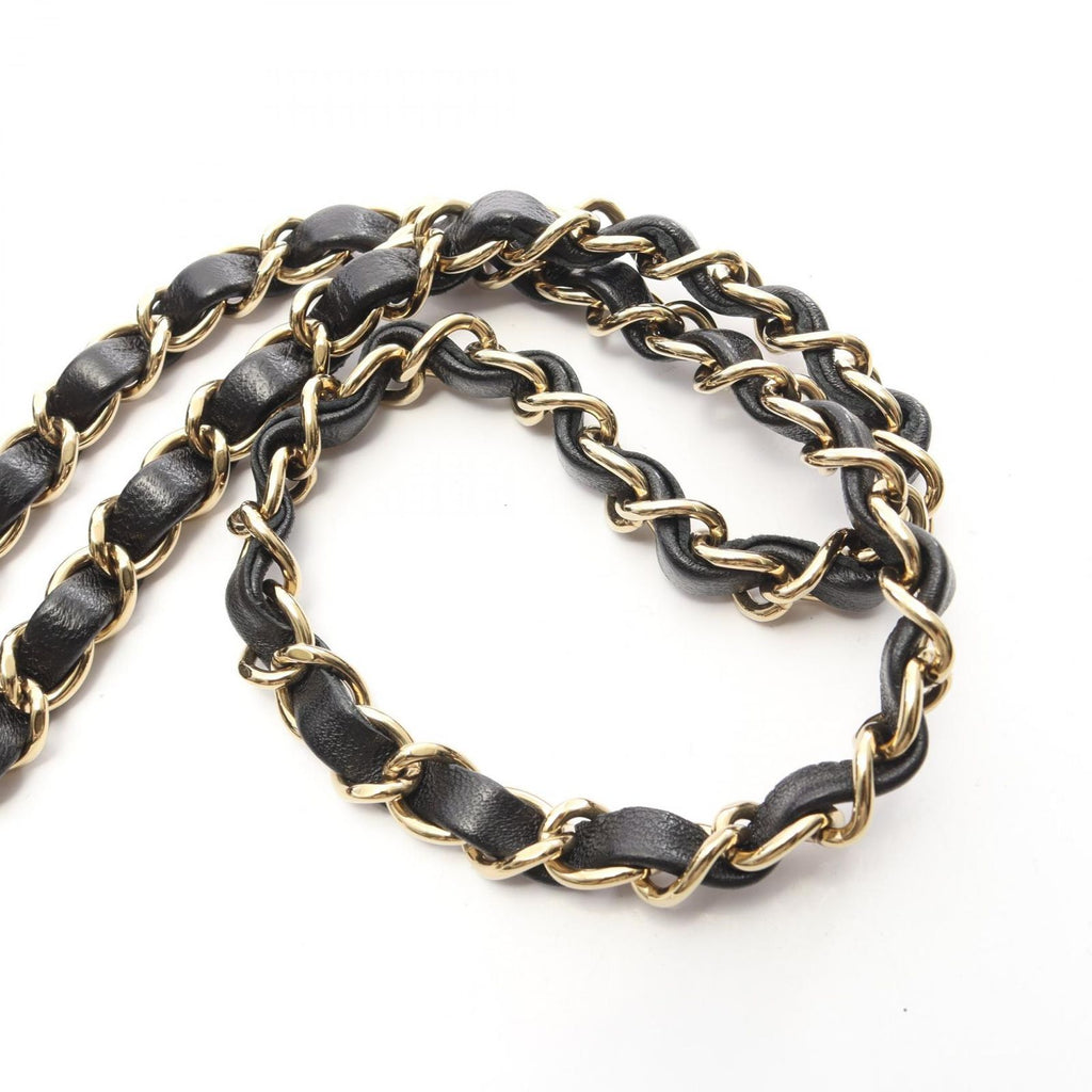 Chanel Shoulder Bag Mini Quilted Black Lambskin Chain — view 9