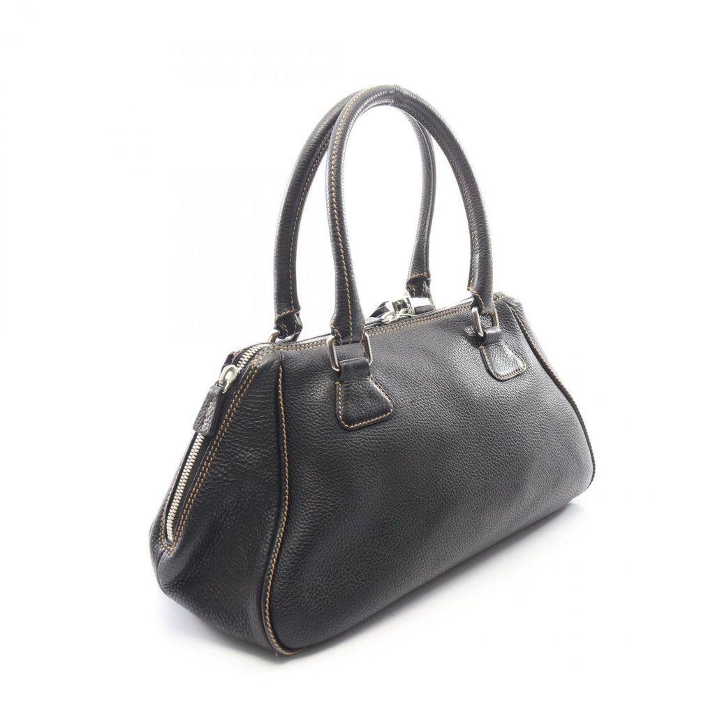 Chanel Tote Logo Fringe Black Leather Handbag — view 2