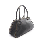 Chanel Tote Logo Fringe Black Leather Handbag — view 2