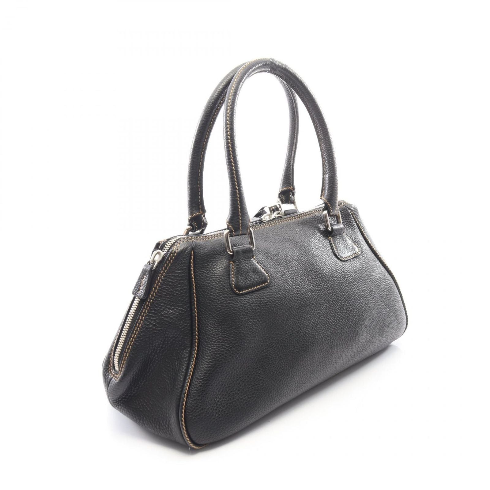 Chanel Tote Logo Fringe Black Leather Handbag — view 2