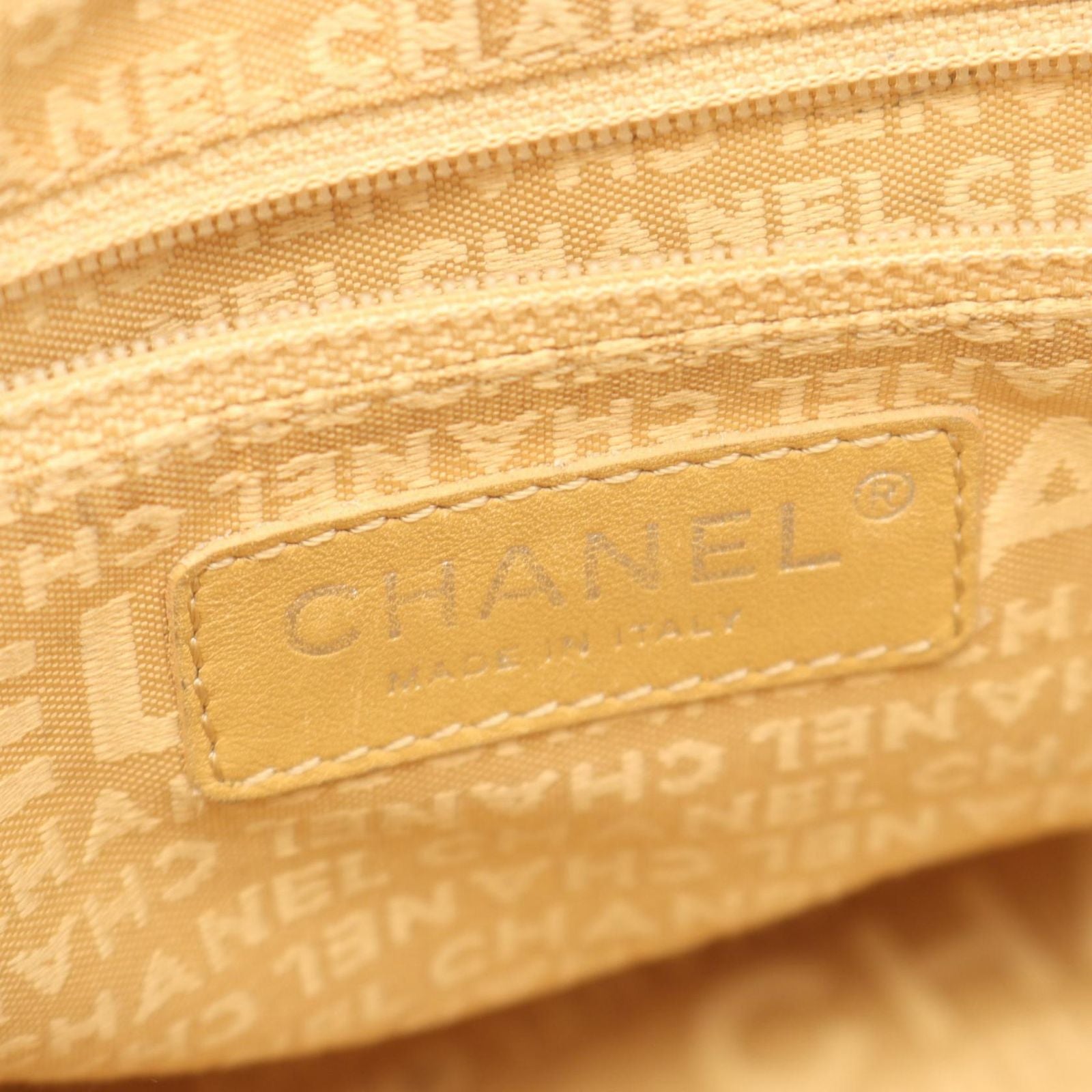 Chanel Tote Logo Fringe Black Leather Handbag — view 4