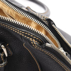 Chanel Tote Logo Fringe Black Leather Handbag — view 6