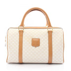 Celine Handbag Macadam White Beige Boston