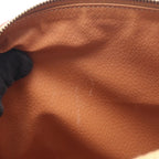 Celine Handbag Macadam Dark Brown Beige Canvas Leather Boston — view 8