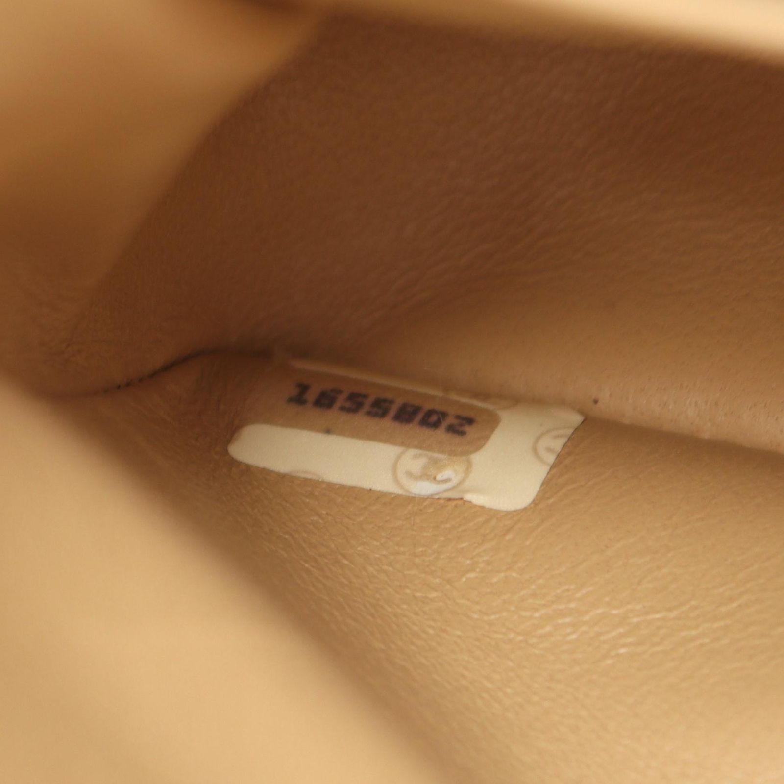 Chanel Shoulder Bag Quilted Double Flap Beige Lambskin Chain — view 5