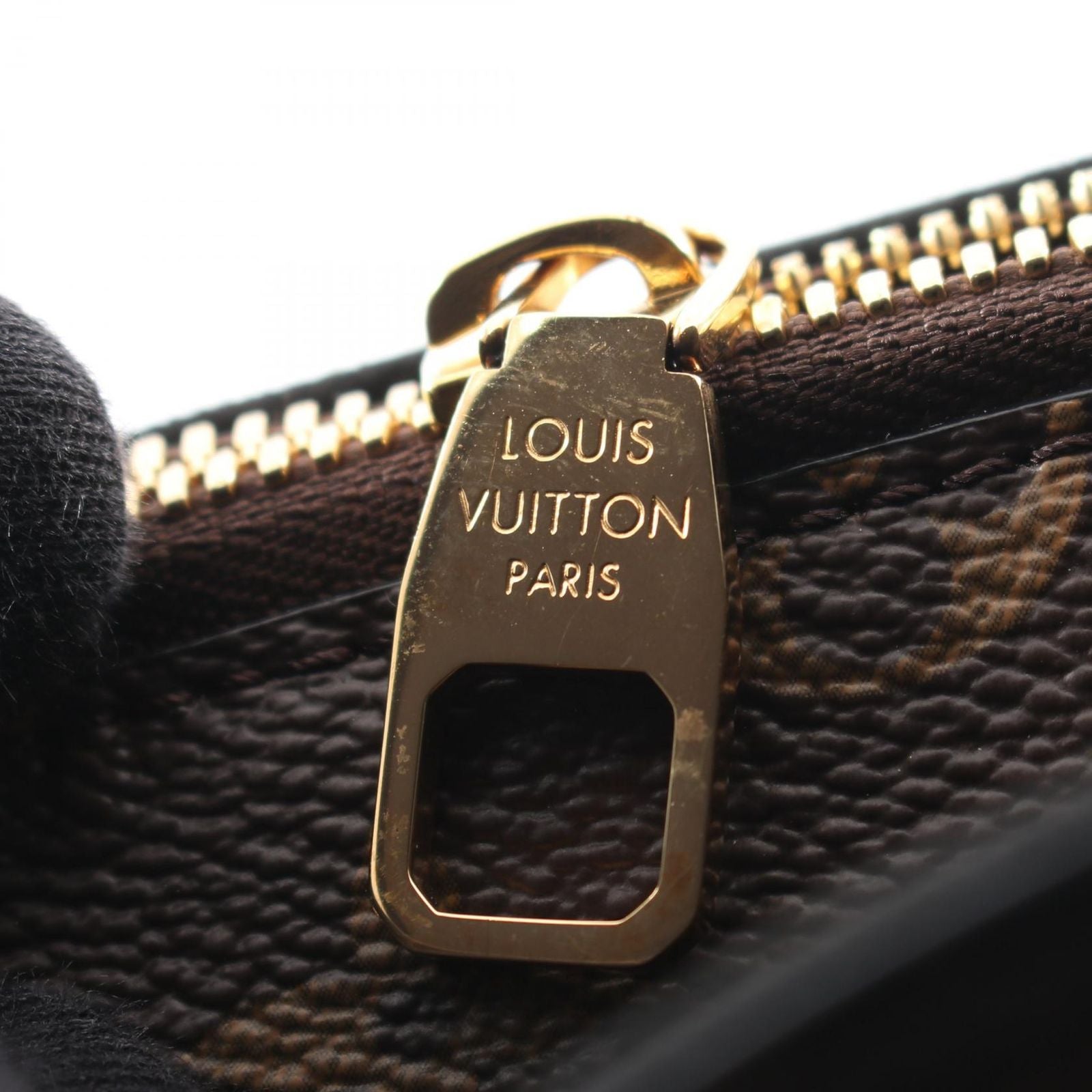 Louis Vuitton Tote Flower Zipped MM 2-Way Noir Canvas Leather — view 8