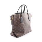Louis Vuitton Tote Flower Zipped MM 2-Way Noir Canvas Leather — view 2