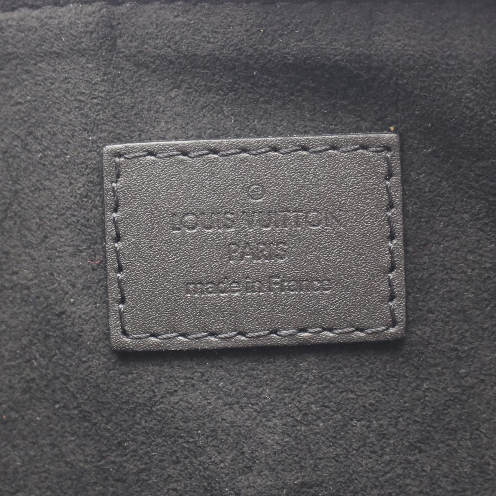 Louis Vuitton Tote Flower Zipped MM 2-Way Noir Canvas Leather — view 4