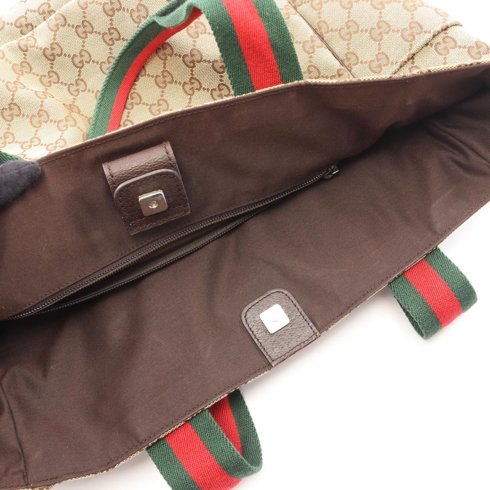 Gucci Tote GG Canvas Sherry Line Beige Brown — view 5