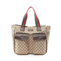 Gucci Tote GG Canvas Sherry Line Beige Brown