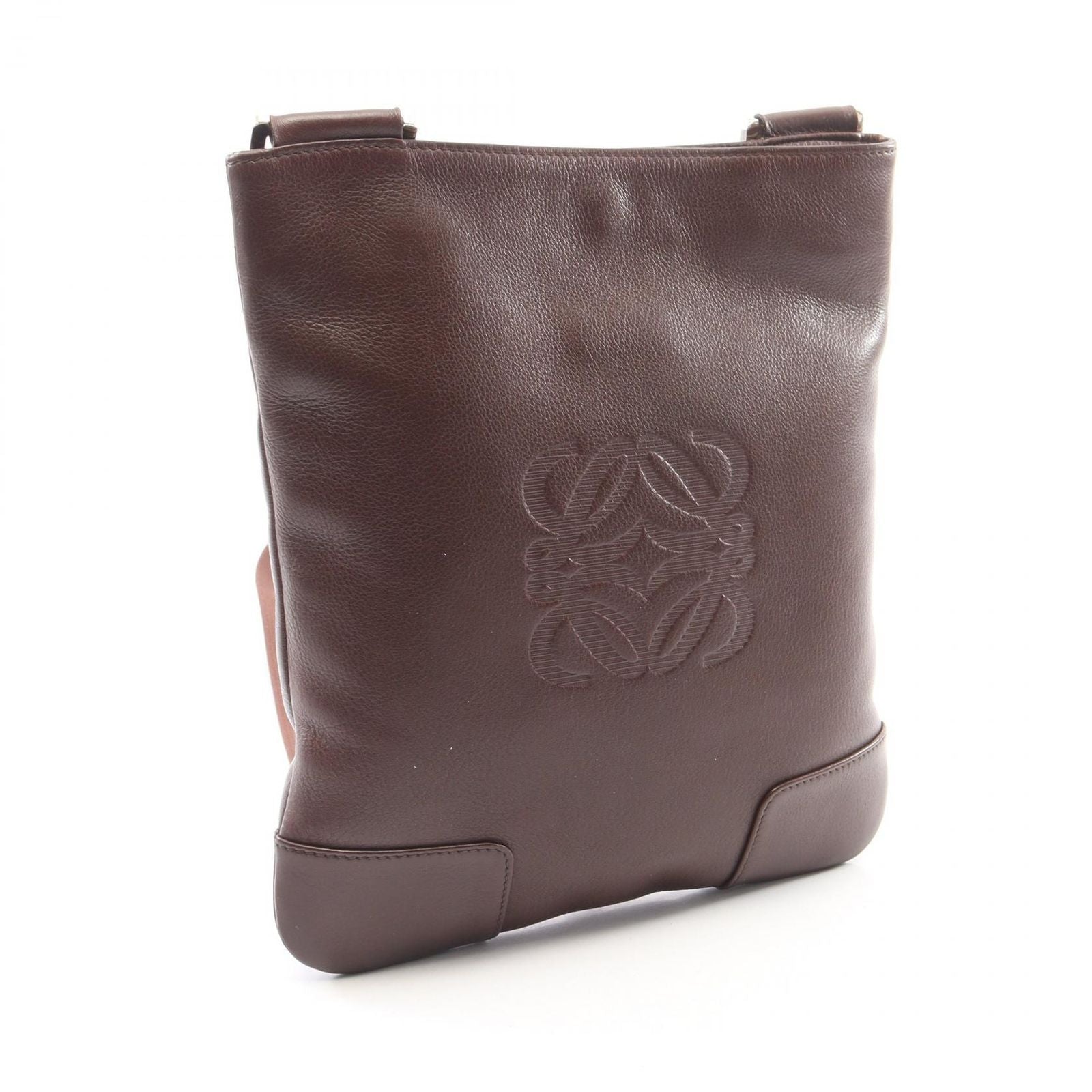 Loewe Shoulder Bag Anagram Brown Leather — view 2