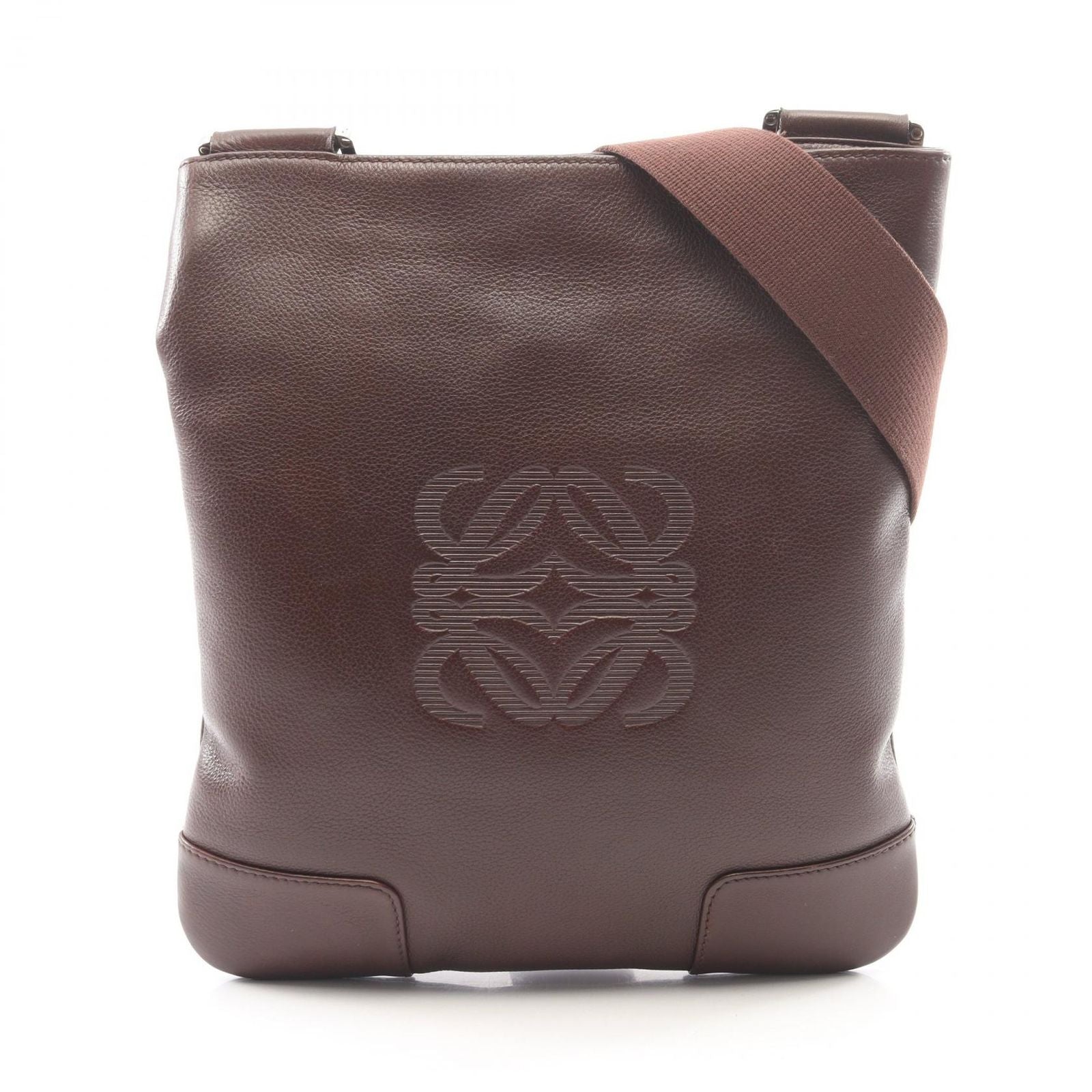 Loewe Shoulder Bag Anagram Brown Leather