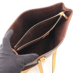 Celine Tote Macadam Dark Brown Beige Canvas Leather — view 3