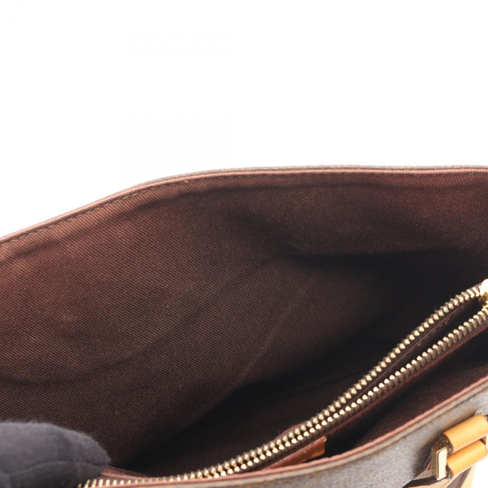 Celine Tote Macadam Dark Brown Beige Canvas Leather — view 5