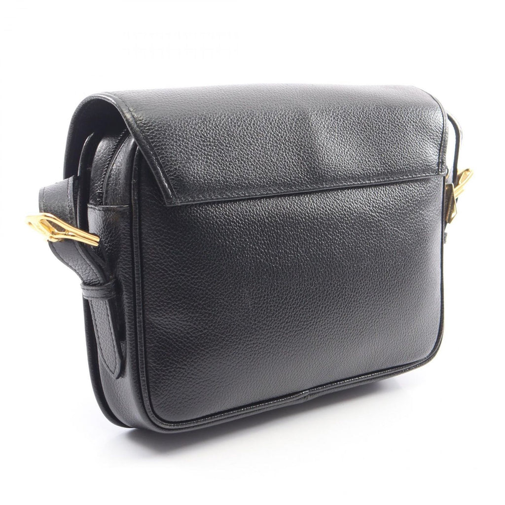 Saint Laurent Shoulder Bag Logo Black Leather — view 2