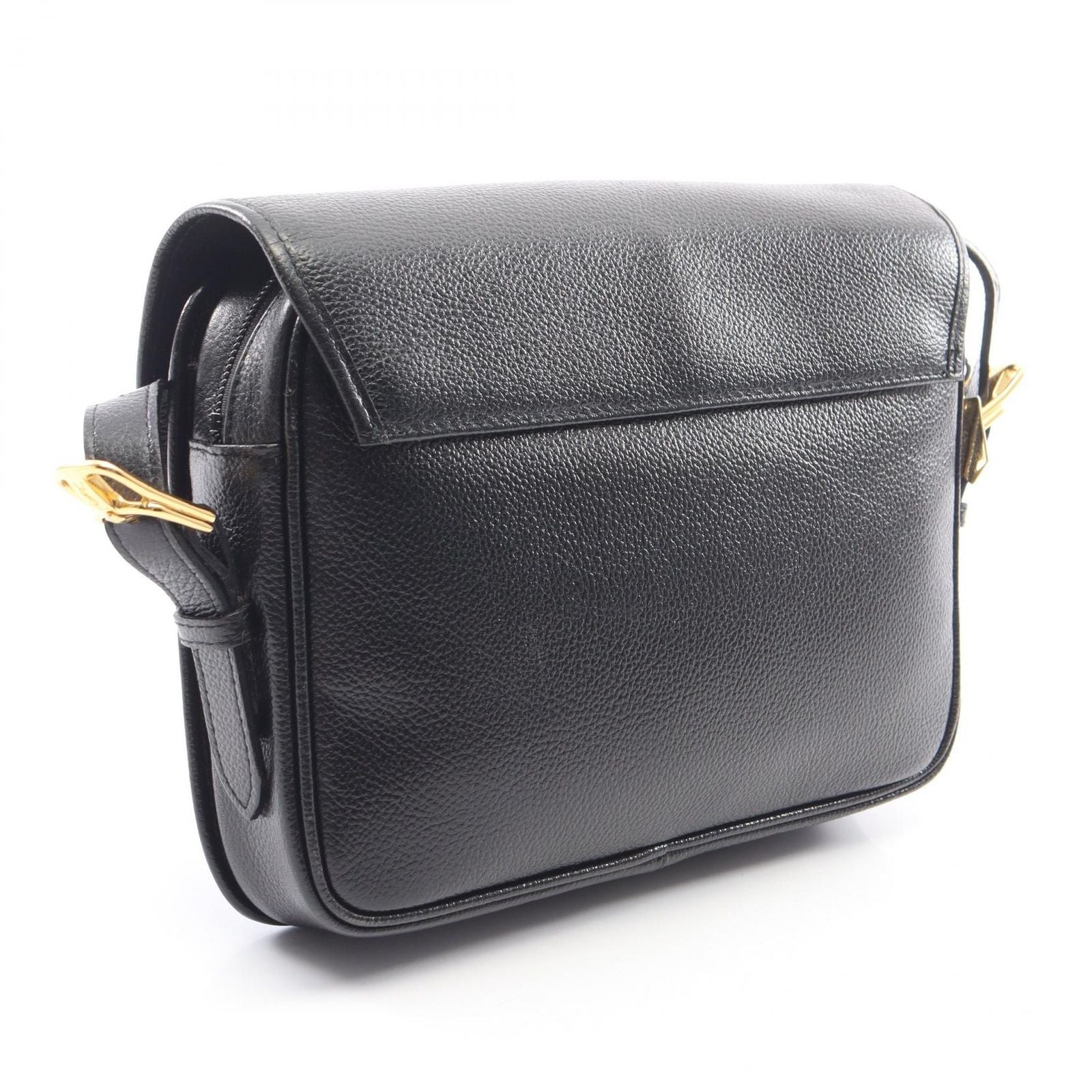 Saint Laurent Shoulder Bag Logo Black Leather — view 2