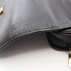 Saint Laurent Shoulder Bag Logo Black Leather — view 8