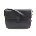 Saint Laurent Shoulder Bag Logo Black Leather