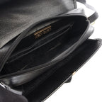 Saint Laurent Shoulder Bag Logo Black Leather — view 3