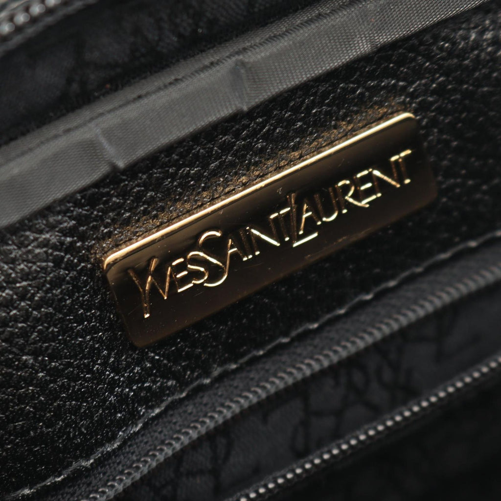 Saint Laurent Shoulder Bag Logo Black Leather — view 4