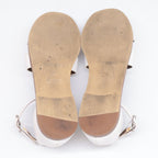 Hermes Santorini Motif Ankle Strap Flat Sandals — view 9