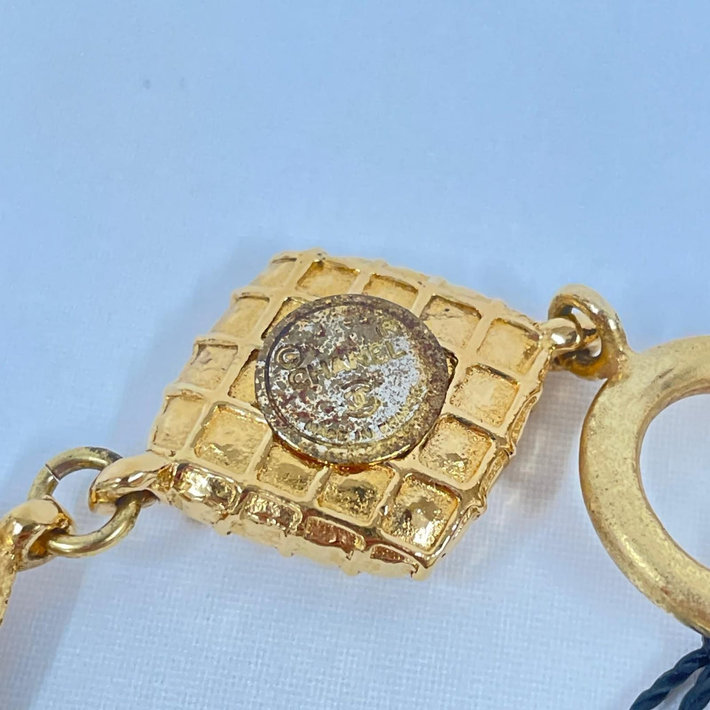 Chanel Quilted Diamond Necklace — view 4