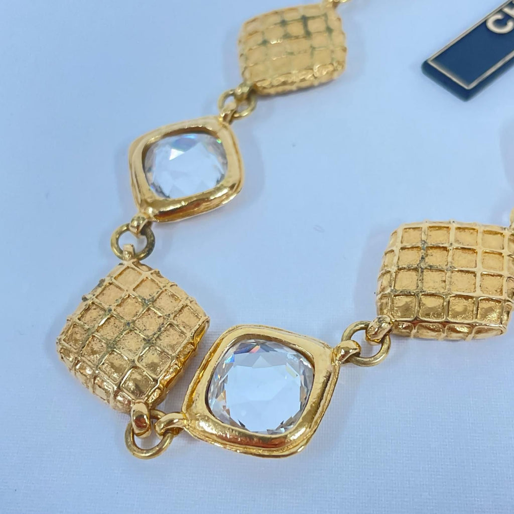 Chanel Quilted Diamond Necklace — view 2