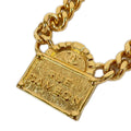 Chanel Metal Logo Necklace Rue Cambon