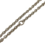 Chanel CC Logo Round Necklace Circle Silver — view 4