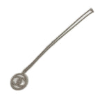 Chanel CC Logo Round Necklace Circle Silver — view 2