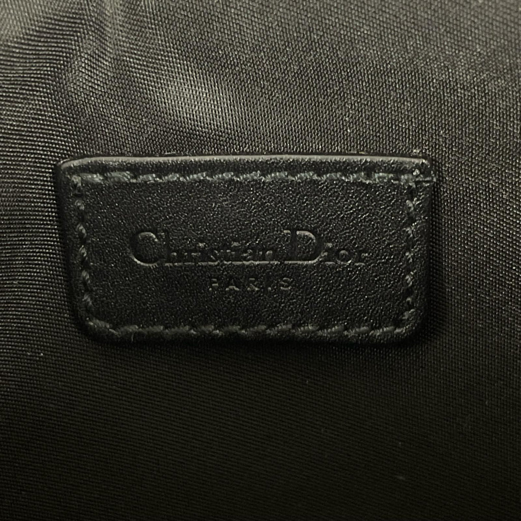 Dior Saddle Bag Canvas Leather Trotter Navy — view 7