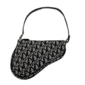 Dior Saddle Bag Canvas Leather Trotter Navy
