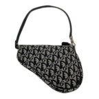 Dior Saddle Bag Canvas Leather Trotter Navy — view 2