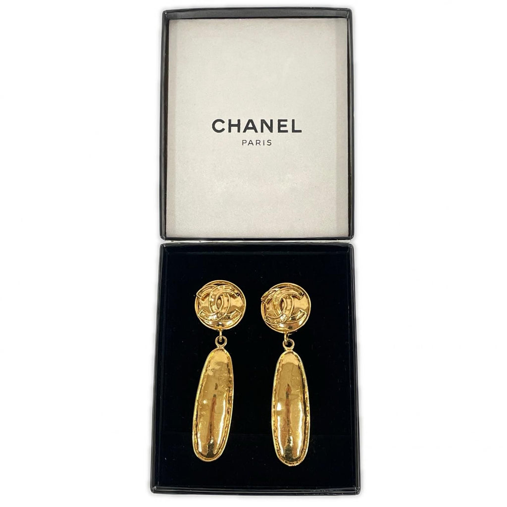 Chanel Earrings Plated Gold