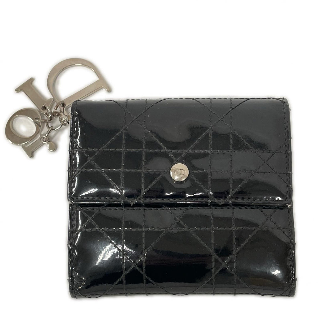 Dior Trifold Wallet Cannage Black