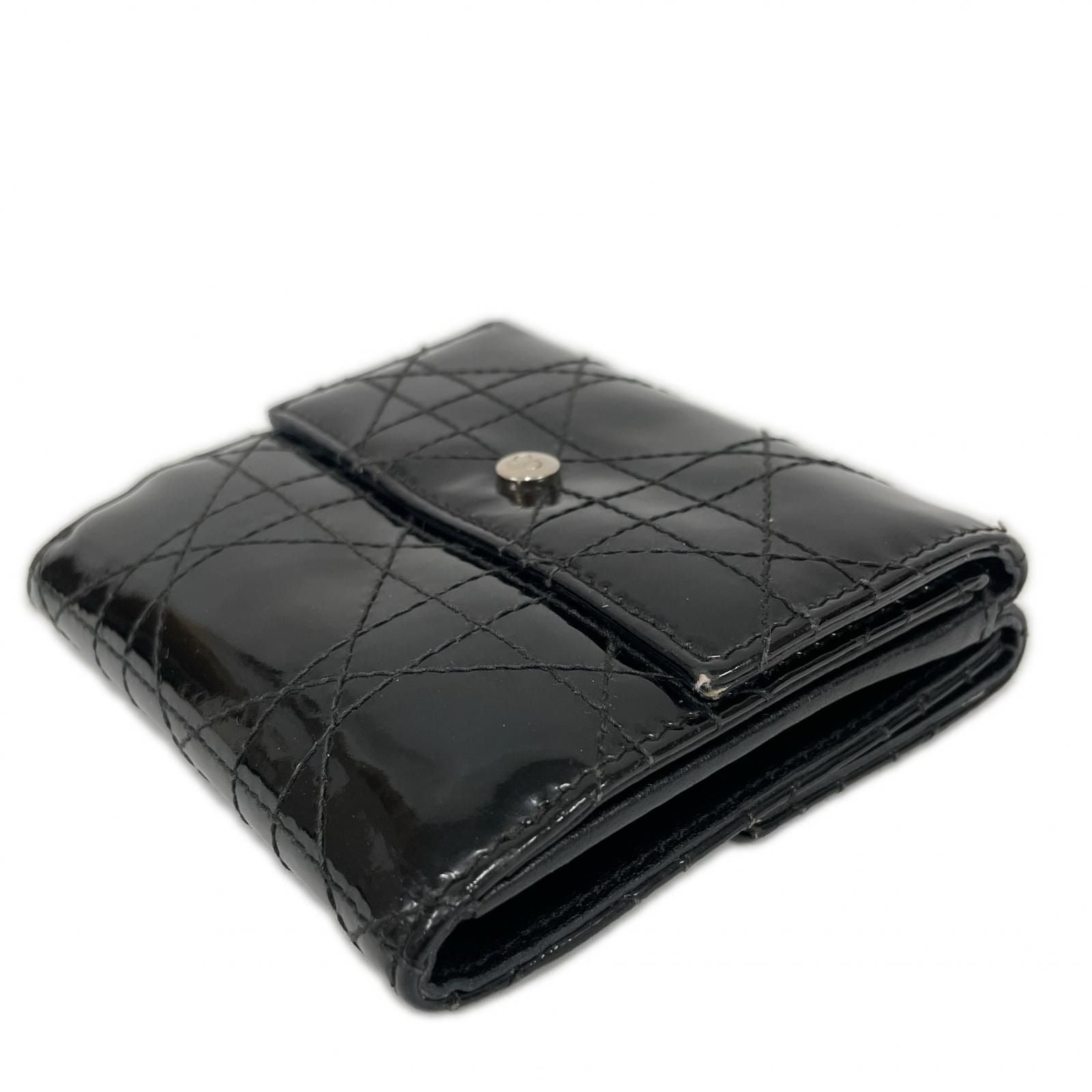 Dior Trifold Wallet Cannage Black — view 3