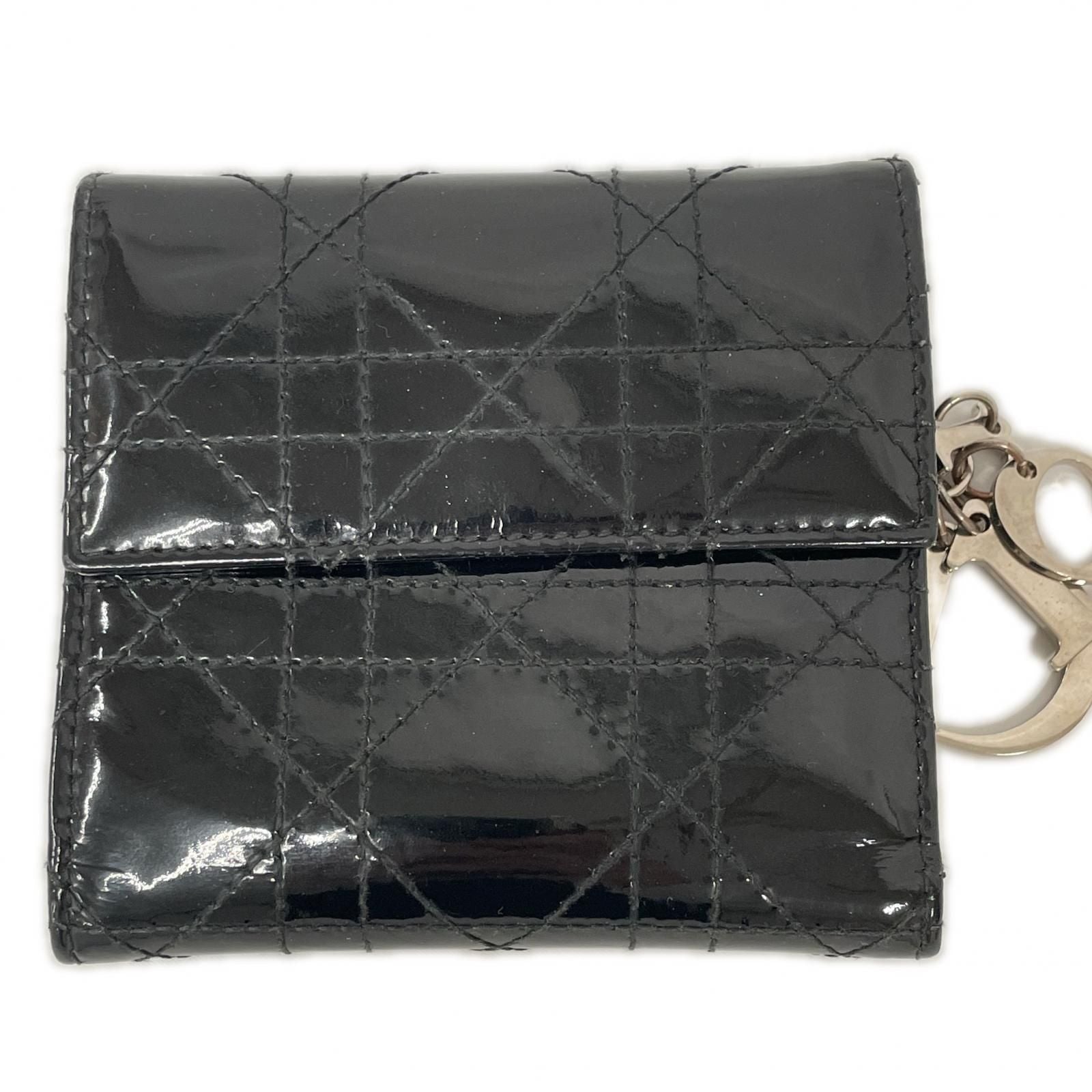 Dior Trifold Wallet Cannage Black — view 2