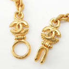 Chanel Black Stone CC Logo Necklace Gold — view 9