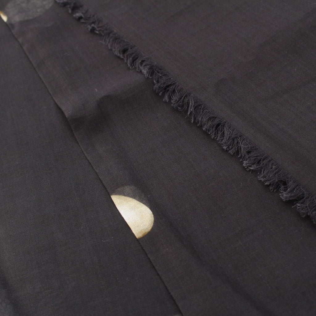 Chanel Cotton Pearl CC Logo Scarf Large Shawl Black — view 8