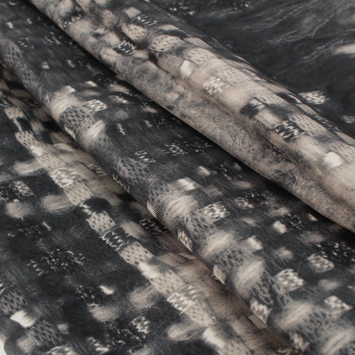Chanel Silk CC Logo Shawl Gray Scarf — view 7