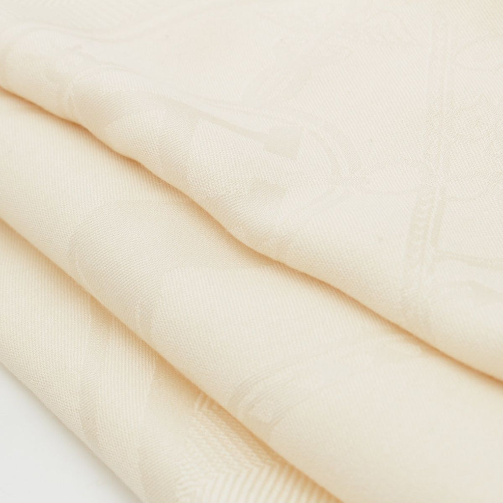 Hermes New Libris Cashmere Silk Shawl Ivory Scarf — view 7