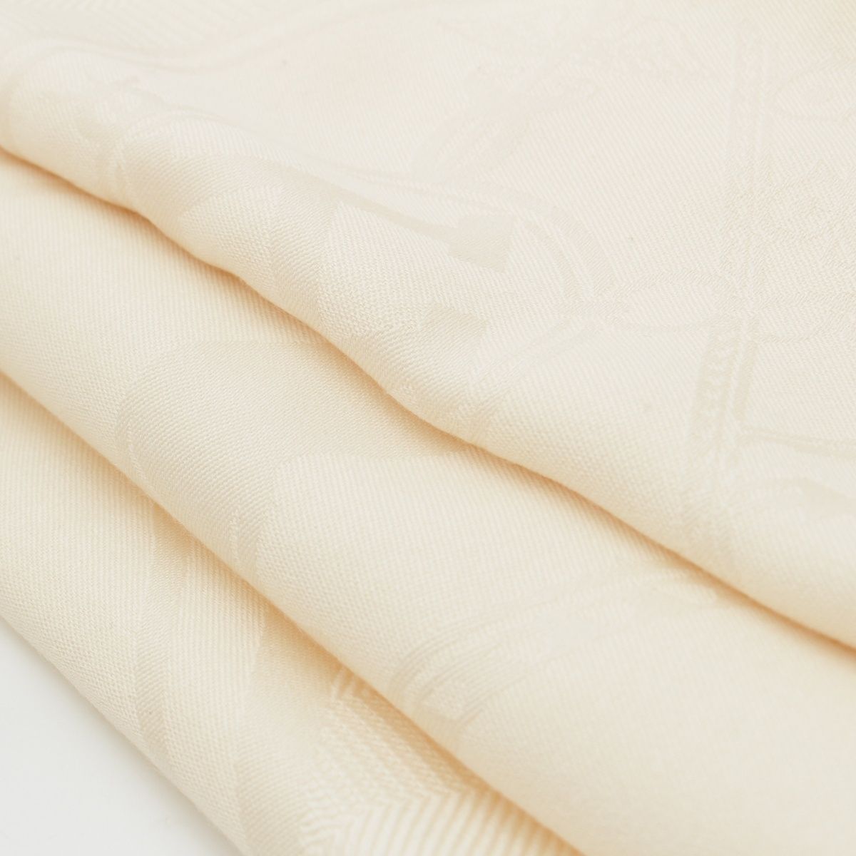 Hermes New Libris Cashmere Silk Shawl Ivory Scarf — view 7