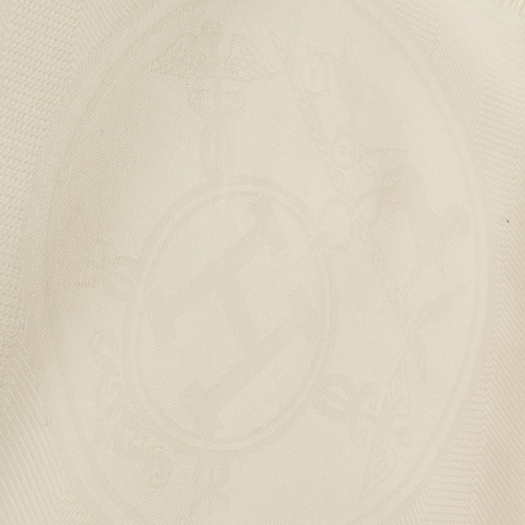 Hermes New Libris Cashmere Silk Shawl Ivory Scarf — view 4
