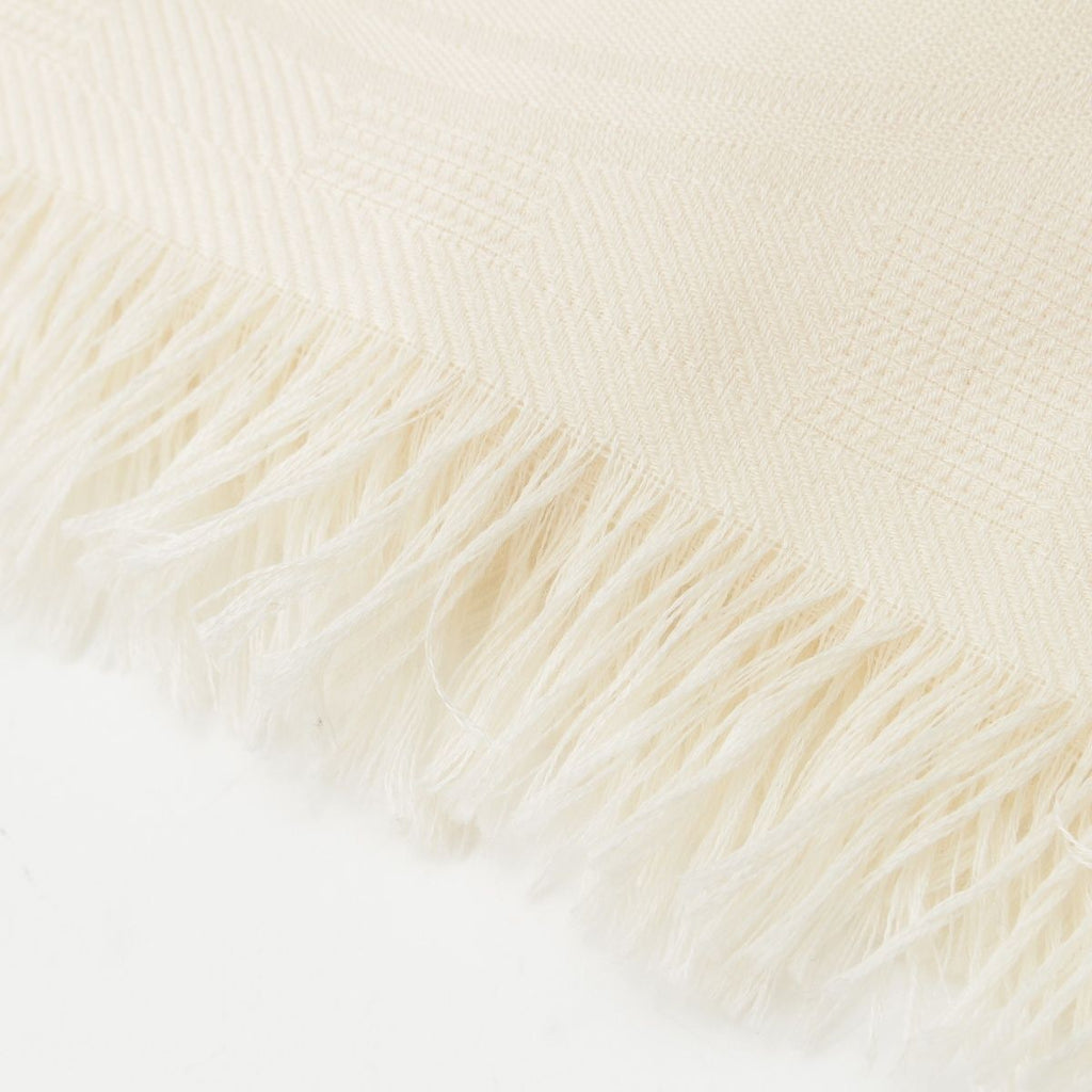 Hermes New Libris Cashmere Silk Shawl Ivory Scarf — view 3