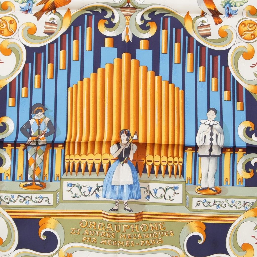 Hermes Carre 90 Silk Orgauphone Etautres Mecaniques Pipe Organs and Mechanical — view 6