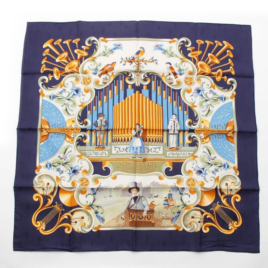 Hermes Carre 90 Silk Orgauphone Etautres Mecaniques Pipe Organs and Mechanical