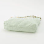 Chanel 22 Quilted Logo Chain Shoulder Bag Peppermint Green Small — view 6